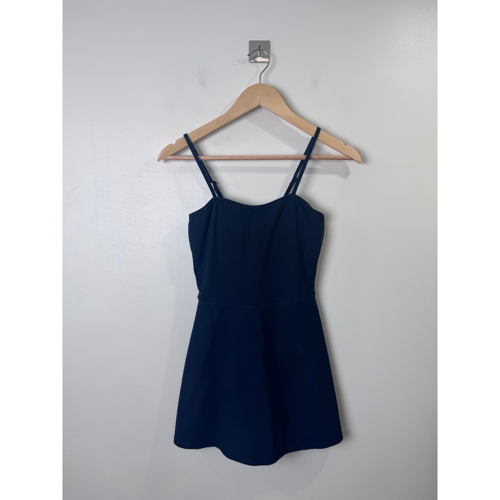 Alo Yoga Women Navy Blue Alosoft Courtside Fitness Tennis Dress XS